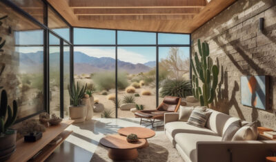 A home with southwest decor and desert decor.